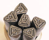 Buddha stamp, 3/8 design, 9mm x 7mm , Shakya, Siddharta - Romazone