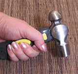 one pound, short handle hammer, 16 oz Ball peen, easy to stamp with, 6 inch long 1 inch face - Romazone