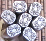 Horned Toad, Native American style, tribal southwest, USA made, steel stamp, 5.5 x 4 mm - Romazone