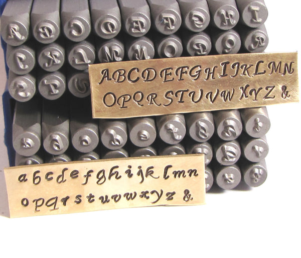 Script letters, steel stamps, 3mm size, jewelry stamping, on metal –  Romazone
