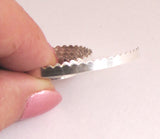 scalloped Bezel, Fine Silver .999, Bezel wire, , 3 ft, 1/8 Inch, 26 Gauge for thinner stones - Romazone