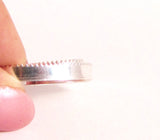 serrated bezel wire, Fine silver .999, 3/16 26 ga bezel wire 3 ft, tribal jewelry, for thicker stones, set cabochons - Romazone