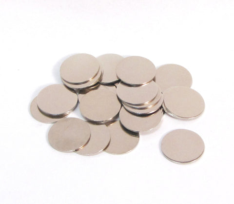 Nickel silver discs,22 gauge,5/8 inch, 25 pack, hand stamping blanks - Romazone