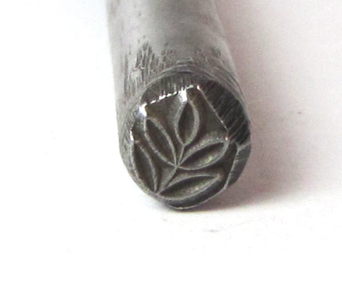 Leaf stamp, 5 segments, USA made, metal stamping, 5.5x4.5 - Romazone