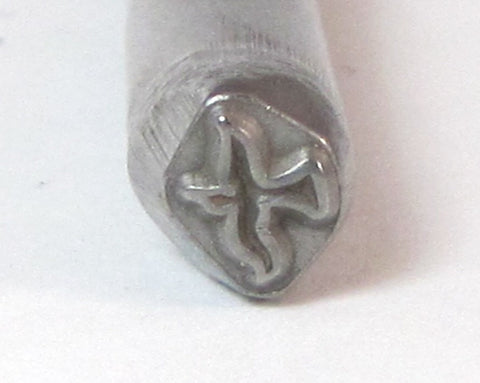 flying Bird outline, steel stamp, 5 mm x 4mm, metal stamping, USA made - Romazone