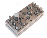 Disc cutter, 11 piece set, for sheet silver and copper, cut crescents - Romazone