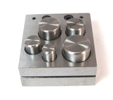 BIG Disc cutter, cuts up to 22 gauge, cut crescent shapes, 1 inch, 7/8, 3/4, 5/8, 1/2 inch, silver, cooper, brass - Romazone