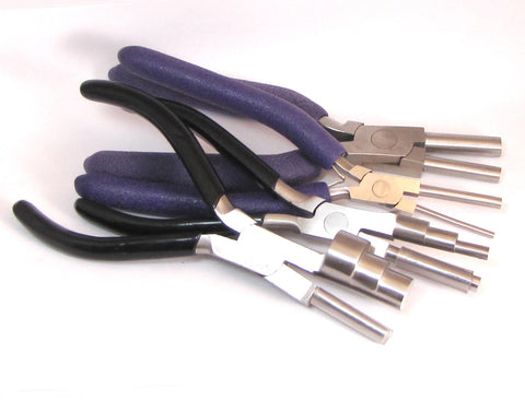 Wire coiling pliers set, 4 piece wire and sheet coiling tools, 3,5,7,10,13,16,20 mm - Romazone