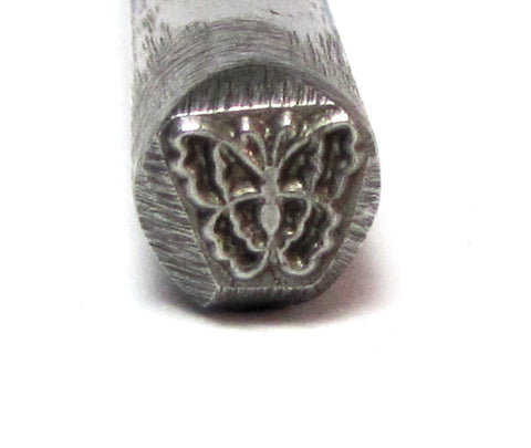 Big Butterfly metal stamp, 3/8, happy butterfly, Design Stamp, 8.30 mm x 7.40mm, natural butterfly, pollinator stamp - Romazone