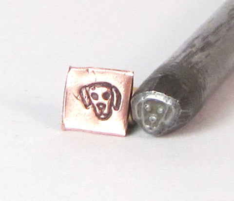 Puppy Face, steel stamp, metal stamping, USA made, dog lovers, pet tags - Romazone