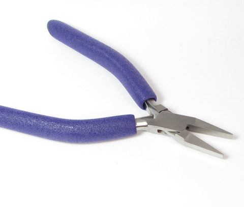 Narrow Flat Nose, wire working Pliers, 6.5 inches, reduce hand strain, comfort grip pads - Romazone