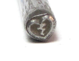 Broken Heart, Design stamp, name and jewelry stamping, 5 x 5 mm, sterling copper brass - Romazone