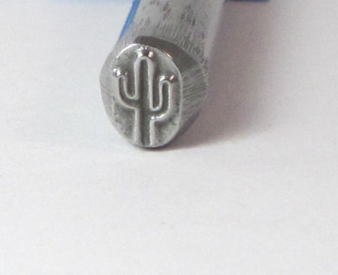 saguaro cactus, steel stamp, USA made, southwest design, 5.5 x 4 mm - Romazone