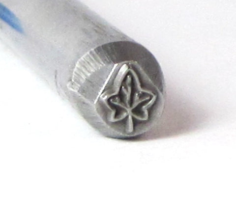 Ivy Leaf design, Foliage Stamp,  5 x 5.5 mm, jewelry stamping sterling brass copper - Romazone