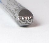 Rolling Wave, boarder design, 5 x 4mm, stamp for metal, USA made - Romazone