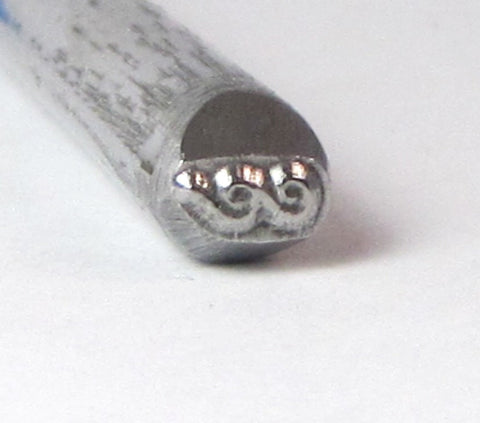 Rolling Wave, boarder design, 5 x 4mm, stamp for metal, USA made - Romazone
