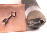 Heart Arrow, 8 x 3 mm, steel stamp, for all metals, jewelry stamping - Romazone