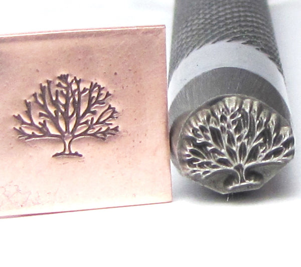 Owden 2 Sizes Metal Design Stamps kit,Tree Stamps Designs for Jewelry DIY  Stamping Making (Tree-1)