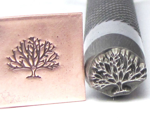 Tree of Life, 8 x 7 mm Design Stamp, USA made,  professional grade, for all metals - Romazone