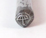 Umbrella steel Stamp, rain lover, 5.5 x 5mm, USA made, metal stamping, rainy day - Romazone