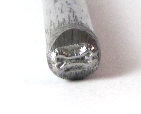 Bone Design Stamp, dog lover tags, pet tags, stamp on metal, USA made, 5.5x3mm - Romazone