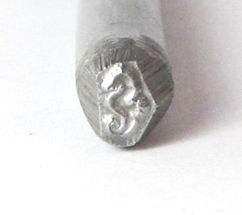 SEA HORSE, design stamp, 5 x3 mm, jewelry stamping, copper and sterling silver - Romazone