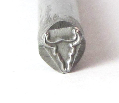 Cow skull steel design stamp cute as can be 6x5 mm south west yourself - Romazone