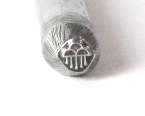 Mini rain cloud, design stamp, Native American, Great detail, USA made, 3 mm x 3 mm - Romazone