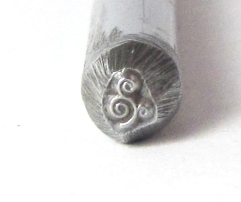 Mini Coil tree, design stamp, USA made, Great detail, metal stamping, 3 mm x 2.5 mm - Romazone
