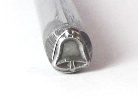 Church Bell, Steel stamp, 5x5mm, Metal stamping,  USA made, Wedding keepsake charm - Romazone