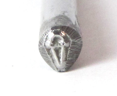 Ice Cream Cone, design stamp, jewelry stamping, 5.5mm x 3.5mm - Romazone