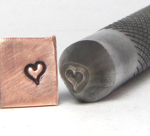 Mini Sassy Heart 3x4 mm design stamp professional grade  with you in mind for stainless. - Romazone