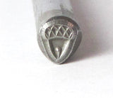 Acorn Design Stamp, 5 x 4.5 mm, Oak tree fruit, jewelry stamping, USA made - Romazone