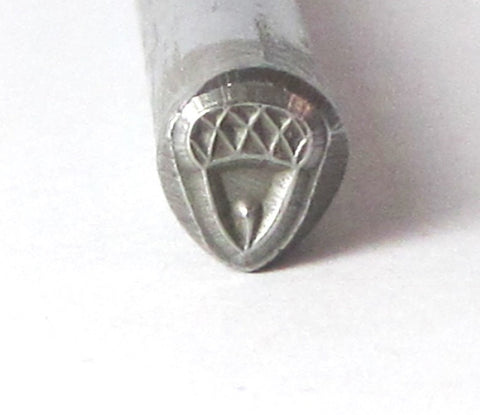 Acorn Design Stamp, 5 x 4.5 mm, Oak tree fruit, jewelry stamping, USA made - Romazone