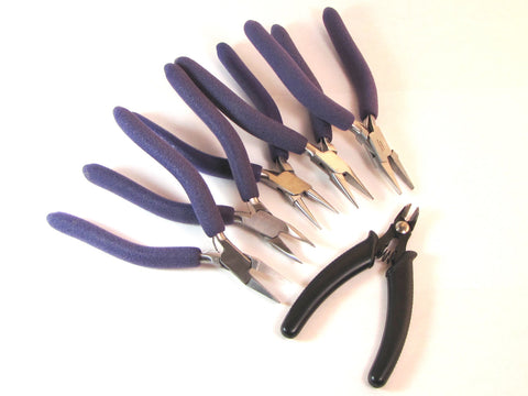 complete pliers set, 6.5 inch, 6 piece Pliers set, comfort grips, reduce hand strain,  flush cutters - hand savers - Romazone