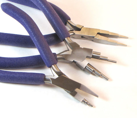 Coiling trio, wire bending pliers, 2,3,4,5,7,8 mm, Round and square - Romazone