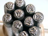 Wolf paw, wolf paw stamp, charm making, wolf conservation, hand stamping, 5x5mm - Romazone