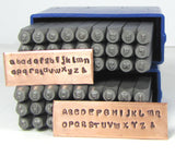 KissyFace 2mm steel letter stamps upper lower case facny alphabet font - Romazone