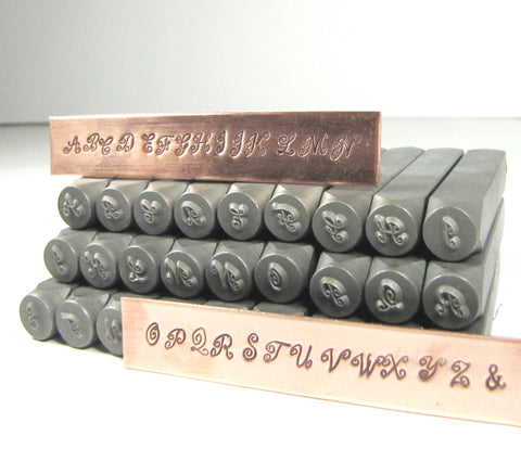 Melissa 4mm Upper case Steel Initial stamping set - - Romazone