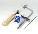 Economy Jewelers saw kit, 1 saw frame, 1 dozen 003 saw blades, blade lube, instructions - Romazone
