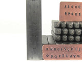 Steel letters 2 mm, Arial both upper and lower case, sets with numbers hand stamping tools - Romazone