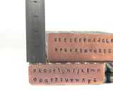 Arial 2mm upper and lower case, letter sets, with numbers hand stamping tools - Romazone