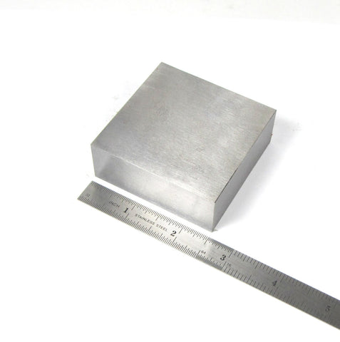 Steel block, 2.5 x 2.5 x 3/4 inch, bench block, hand stamping, wire forging, metal texturing base - Romazone