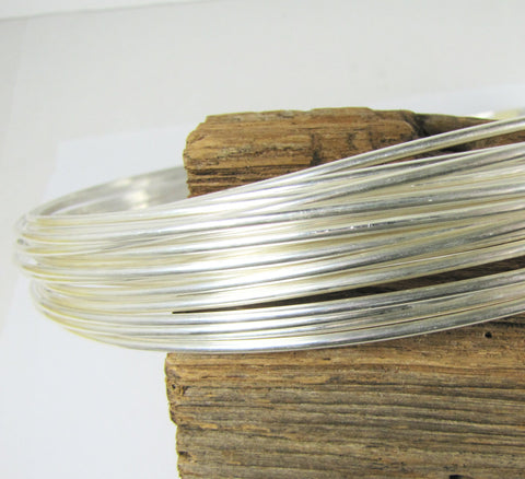 half Round 10 gauge, sterling silver wire, 6 ft Sterling wire, great for rings, stack ring, wrist bangles - Romazone