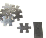 Puzzle piece, 22 gauge sterling, 20mm x 16mm  3 pack, for stamping, earrings, pendants charms - Romazone