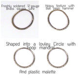 Hoop mandrel, steel with removable tang, circle forming, 12 inches long, base 2 1/8 inches, tip .5 inch - Romazone