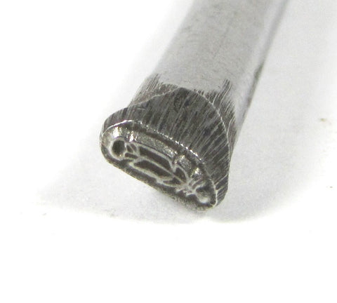 Native Feather stamp, USA made, for jewelry stamping,  5.5 x 3 mm, Tribal Southwest - Romazone