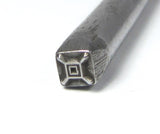 Native American 13, USA made, design stamp, 5 x 5 mm tribal southwest, Native silver - Romazone