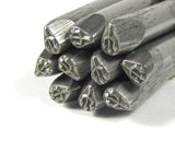 Trident steel stamp, 5.5x 4 mm, Neptune spear, USA made, metal stamping - Romazone