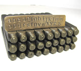 Lower Case Arial, 3mm Letter,  Stamping Set, Economy letters, metal stamping - Romazone